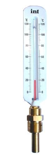 Vertikální termometr INTROL - závit 1/2coul 0-120°C